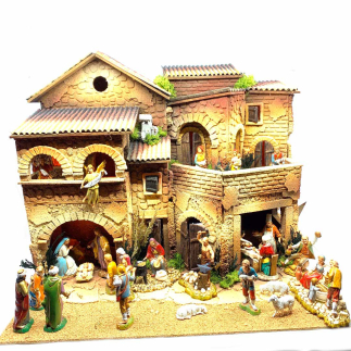 Nativity village for 8 and 10 cm figurines