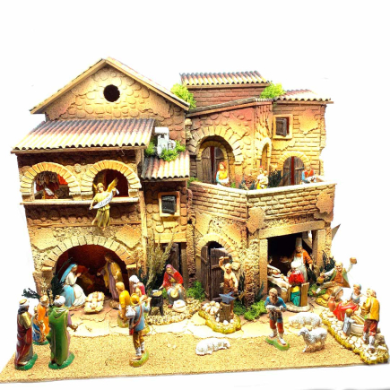 Nativity village for 8 and 10 cm figurines