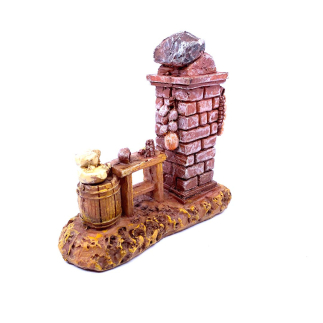 Resin cured meats and cheese counter for 5/6 cm nativity figurines