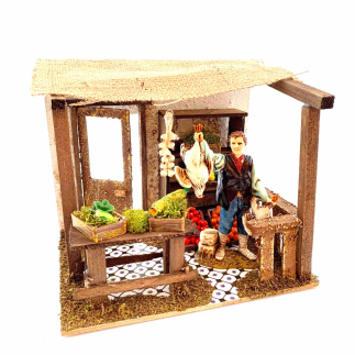 Fruit and vegetable shop 20x14x17.5 cm for 12-13 cm figurines