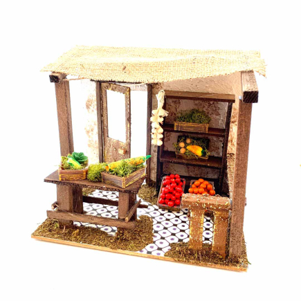 Fruit and vegetable shop 20x14x17.5 cm for 12-13 cm figurines
