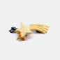 Wooden comet star with 3.5-volt light