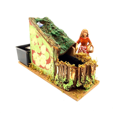 Mini waterfall for nativity scene with pump included