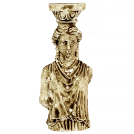 Half column with miniature Greek goddess, 6 cm