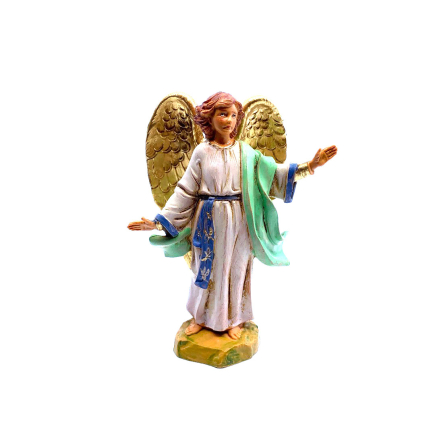 Fontanini Angelo Gloria 12cm – Statuina Presepe Artigianale, Dipinta A Mano, Italia