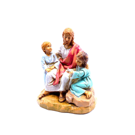 Christ with children - 592 - Fontanini statues, 12 cm