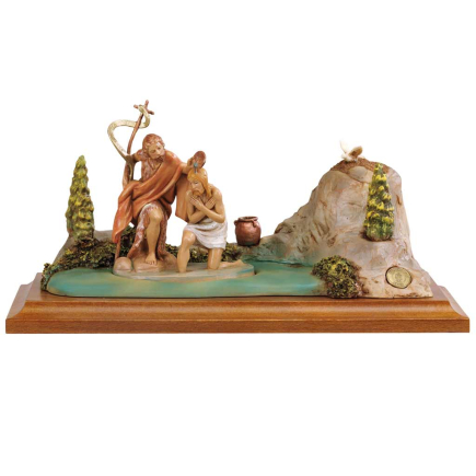 Fontanini Baptism of Jesus Scene with 12 cm figurines