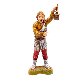 Man with lantern, 10 cm - Landi Moranduzzo figurines