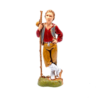 Young man with cane, 10 cm - Landi Moranduzzo figurines
