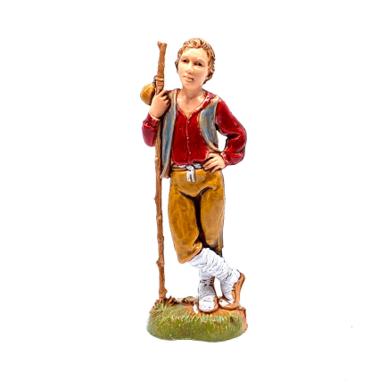 Young man with cane, 10 cm - Landi Moranduzzo figurines