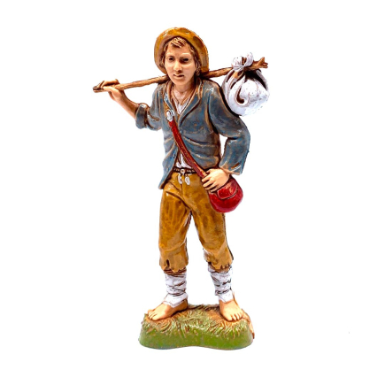 Traveler with bundle, 10 cm - Landi Moranduzzo figurines