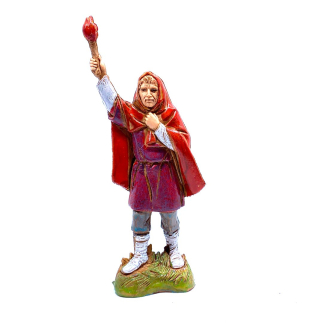 Man with torch, 10 cm - Landi Moranduzzo figurines
