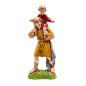 Man with child on his shoulders, 10 cm - Landi Moranduzzo figurines