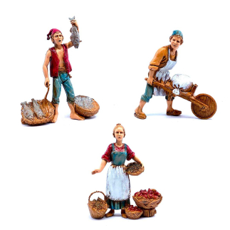 Trades, 3 figures, 10 cm - Landi Moranduzzo figurines