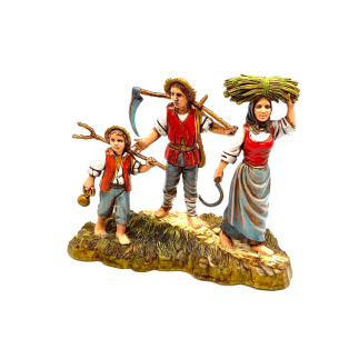 Peasant family 10 cm - Landi Moranduzzo figurines