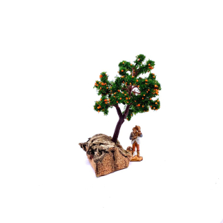 Miniature orange tree for nativity scenes