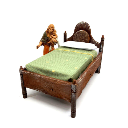 Single bed for 12–14 cm figurines