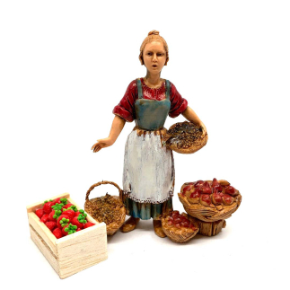 Strawberry crate for 10/12/13 cm nativity scenes