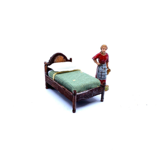 Medium single bed for 6 cm nativity figurines