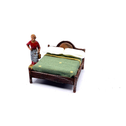 Double bed for 6/6.5 cm nativity figurines