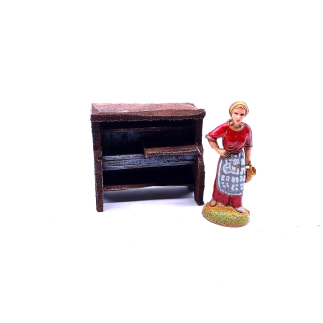 Small sink / washbasin for 6–6.5 cm nativity figurines