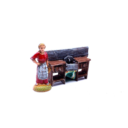 Small kitchen sink / washbasin for 6–6.5 cm nativity figurines