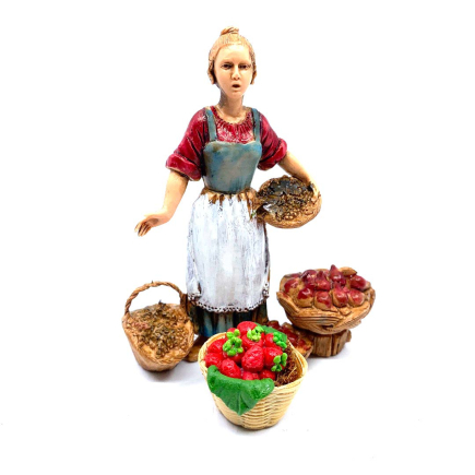 Strawberry basket for 10/12/13 cm figurines