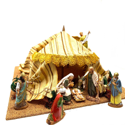 Arab tent for nativity scenes for 6.5–10 cm figurines