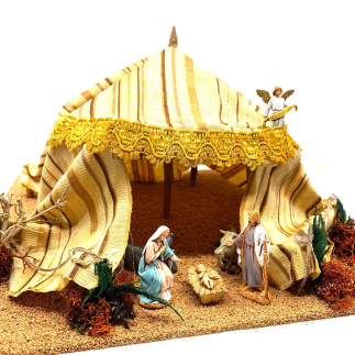 Arab tent for nativity scenes for 6.5–10 cm figurines