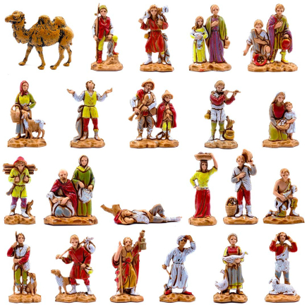 21 Shepherds + camel 3.5 cm - Landi Moranduzzo figurines