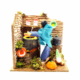 Woman cooking with movement - 10 cm figurine