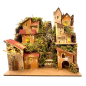 Battery-powered landscape with lights 20x14x19 cm