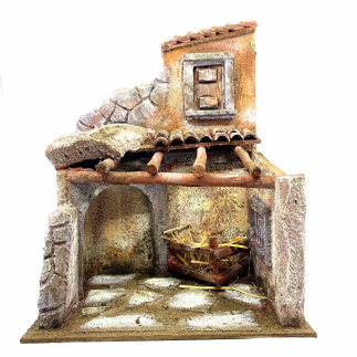 Type D hut/house for 10 cm figurines - 24 x 18 x 32 cm