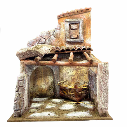 Type D hut/house for 10 cm figurines - 24 x 18 x 32 cm