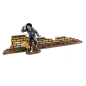 Brick nativity scene wall 35 x 7 x 4 cm