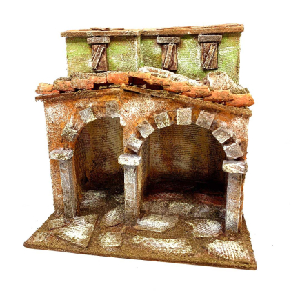 Type C house for 10 cm shepherd figurines - 25 x 15 x 20 cm