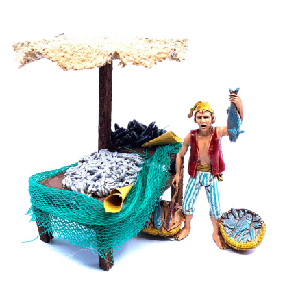 Fish stall for 10 cm figurines