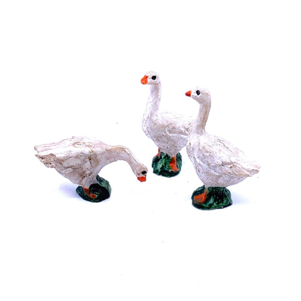3 geese for nativity scenes, 3.5 cm