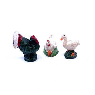 Turkey / Duck / Hen for nativity scenes, 1.7 / 3 cm