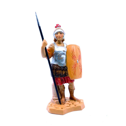Soldier with shield - 158 - Fontanini statue, 12 cm
