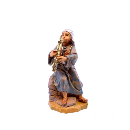 Shepherd with flute - 116 - Fontanini statue 12 cm