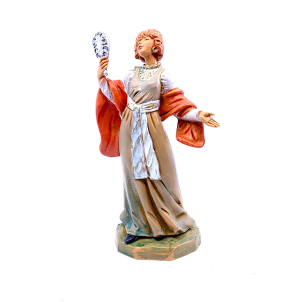Georgiana Shepherdess with Mirror - 112 - Fontanini Statue 12 cm