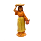 Shepherdess with basket on her head - 118 - Fontanini statues, 12 cm