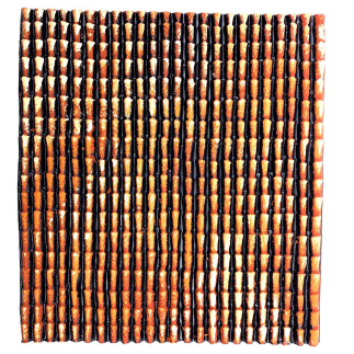 Thin plastic roof 21 x 23 cm - mottled brown/red color