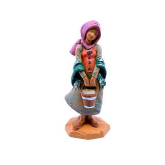 Shepherdess with Bucket - Fontanini Statue 12 cm