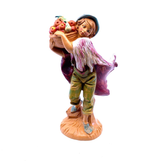 Shepherd with a basket of fruit - Fontanini Figurines 12 cm