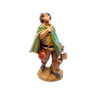 Shepherd Boy with Lantern - Fontanini Statue 12 cm