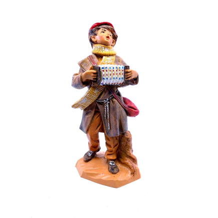 Shepherd with accordion - 150 - Fontanini Statue 12 cm