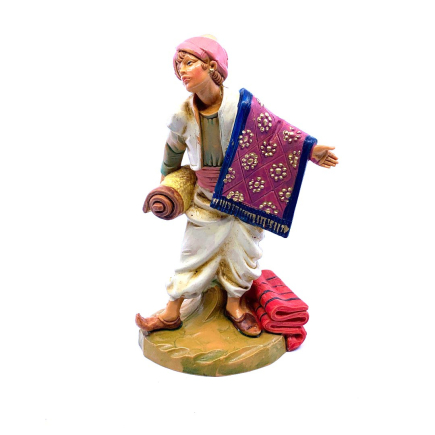 Carpet Seller Shepherd - 163 - Fontanini Statue 12 cm