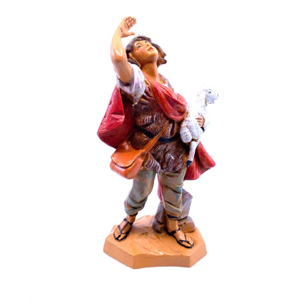 Shepherd with lamb - 188 - Fontanini Statue 12 cm